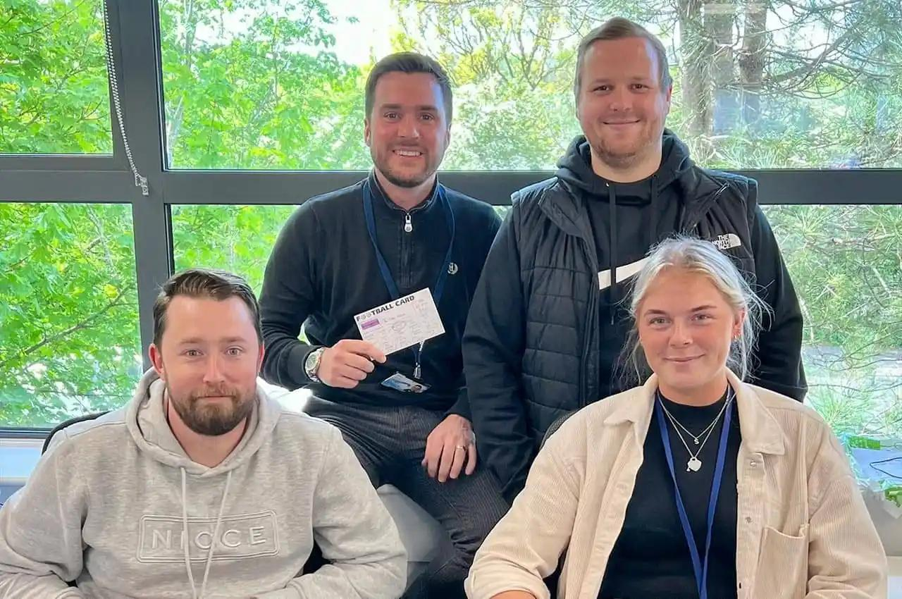 Premierline team selling Football cards