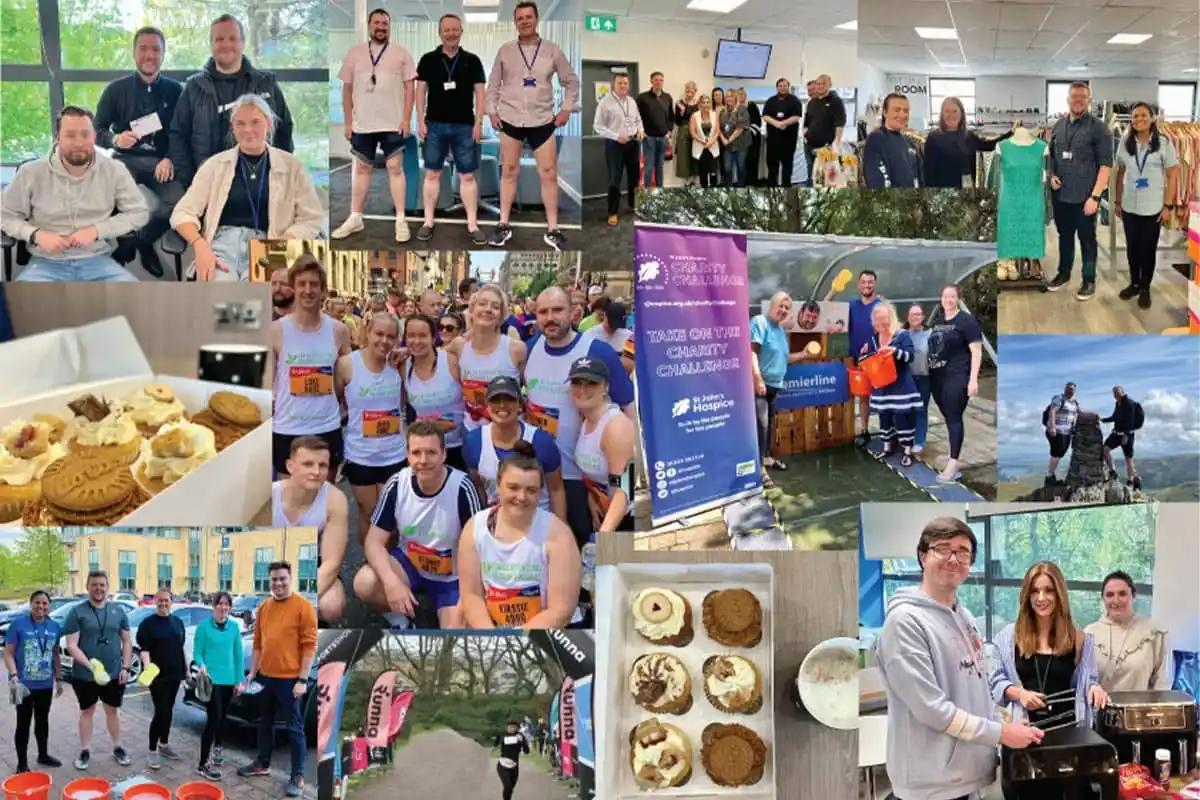 Montage of various charity initiatives