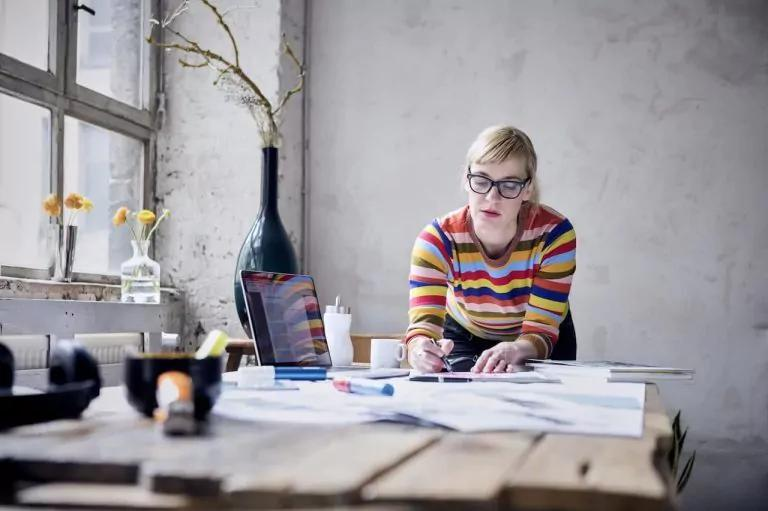 Freelancer working