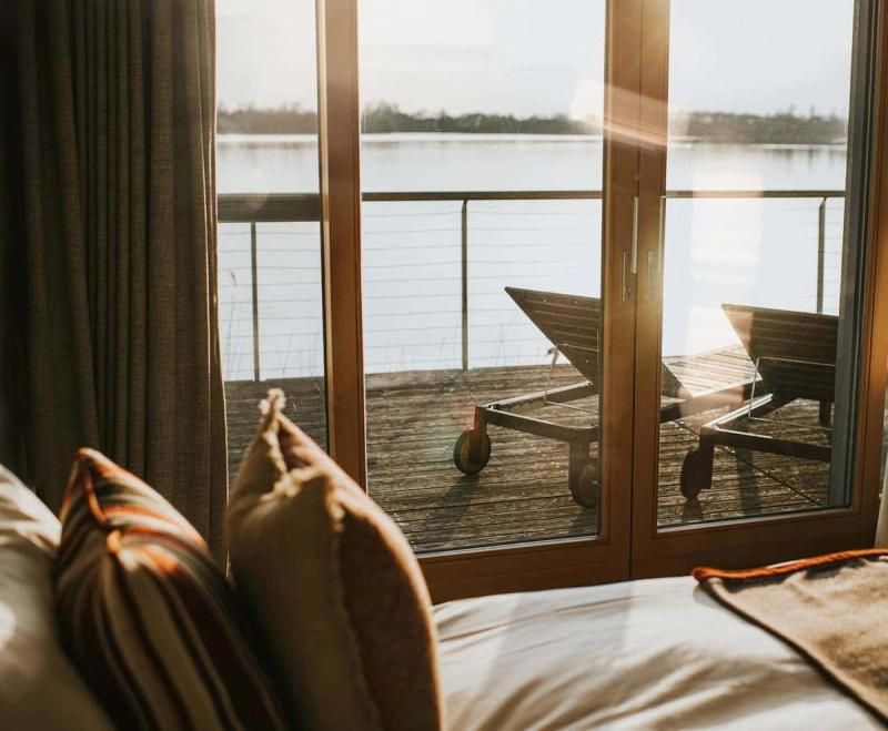 Hotel room with a balcony