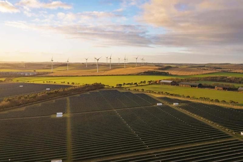 Windmills at a rural windfarm