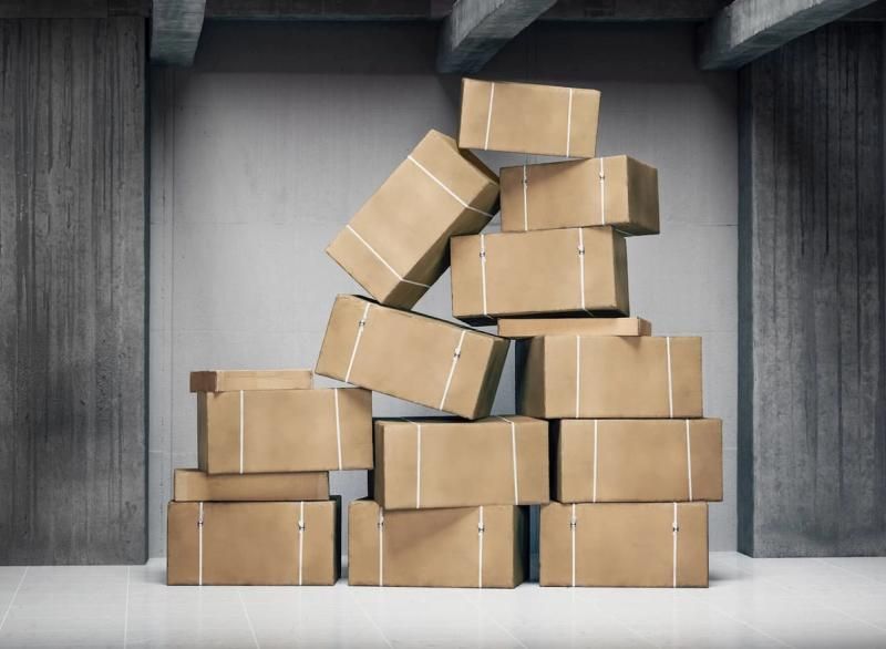 Stack of cardboard boxes
